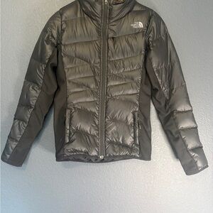 The North Face Black Puffer Jacket with Contrast Logo